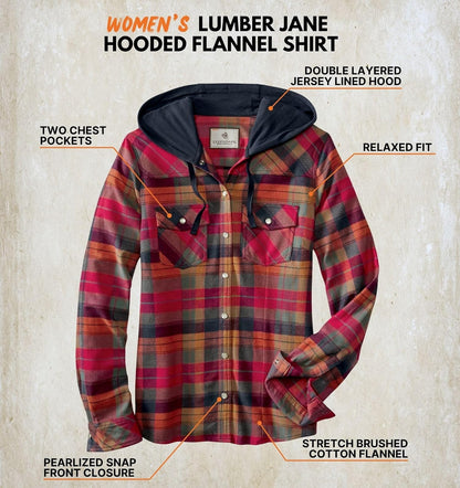 Legendary Whitetails Women's Lumber Jane Hooded Flannel Shirt