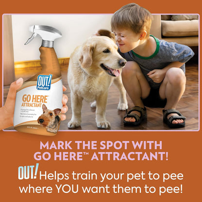 OUT! Pet Care Go Here Attractant Spray Bottle for Pets, 32-Ounce