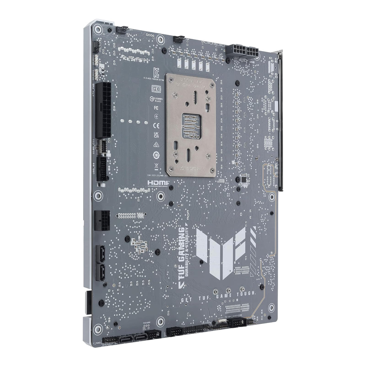 ASUS TUF Gaming B850-BTF WiFi W Tarjeta Madre AMD Blanca para Gaming | AM5, ATX, AMD B850, DDR5, PCIe 5.0 x16, 3 M.2, WiFi 7, LAN 2.5Gb, USB-C 20Gbps, diseño BTF blanco, Aura Sync