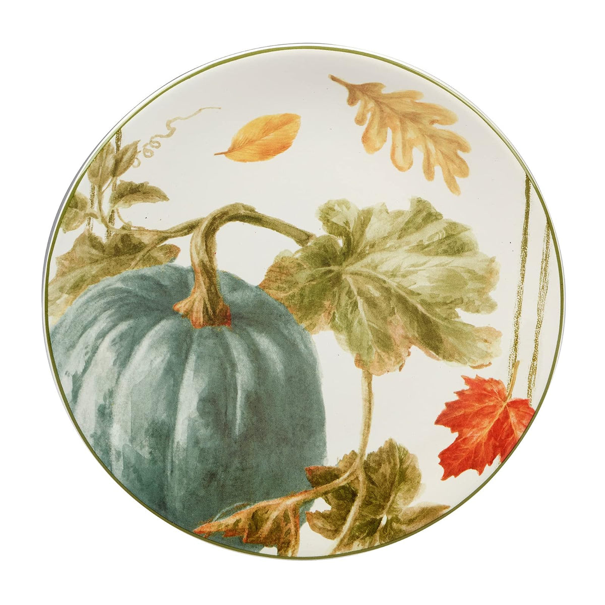 Certificados International Autumn Harvest - Platos de ensalada/postre de 9 pulgadas, multicolor, mediano, juego de 4