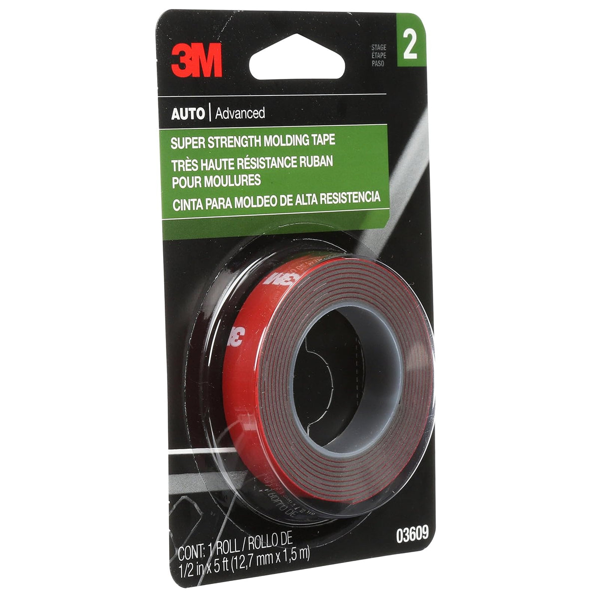 3M Scotch-Mount Cinta de moldura 1.27 cm x 152.50 cm, 24