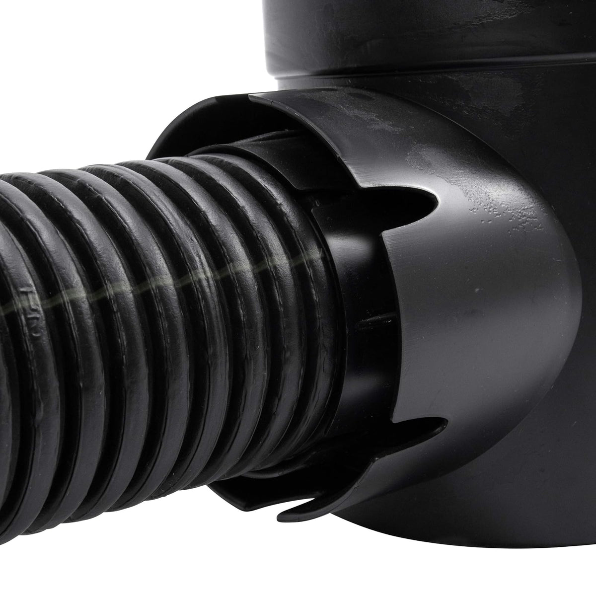 NDS - 101 desagüe de lavabo redondo Spee-D, 1 salida, se conecta a tubos de drenaje de 3 pulgadas y 4 pulgadas, gestiona flujos de agua ligeros, 6 pulgadas, plástico, negro