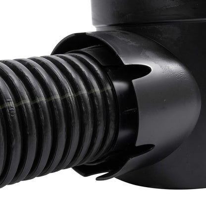NDS - 101 desagüe de lavabo redondo Spee-D, 1 salida, se conecta a tubos de drenaje de 3 pulgadas y 4 pulgadas, gestiona flujos de agua ligeros, 6 pulgadas, plástico, negro