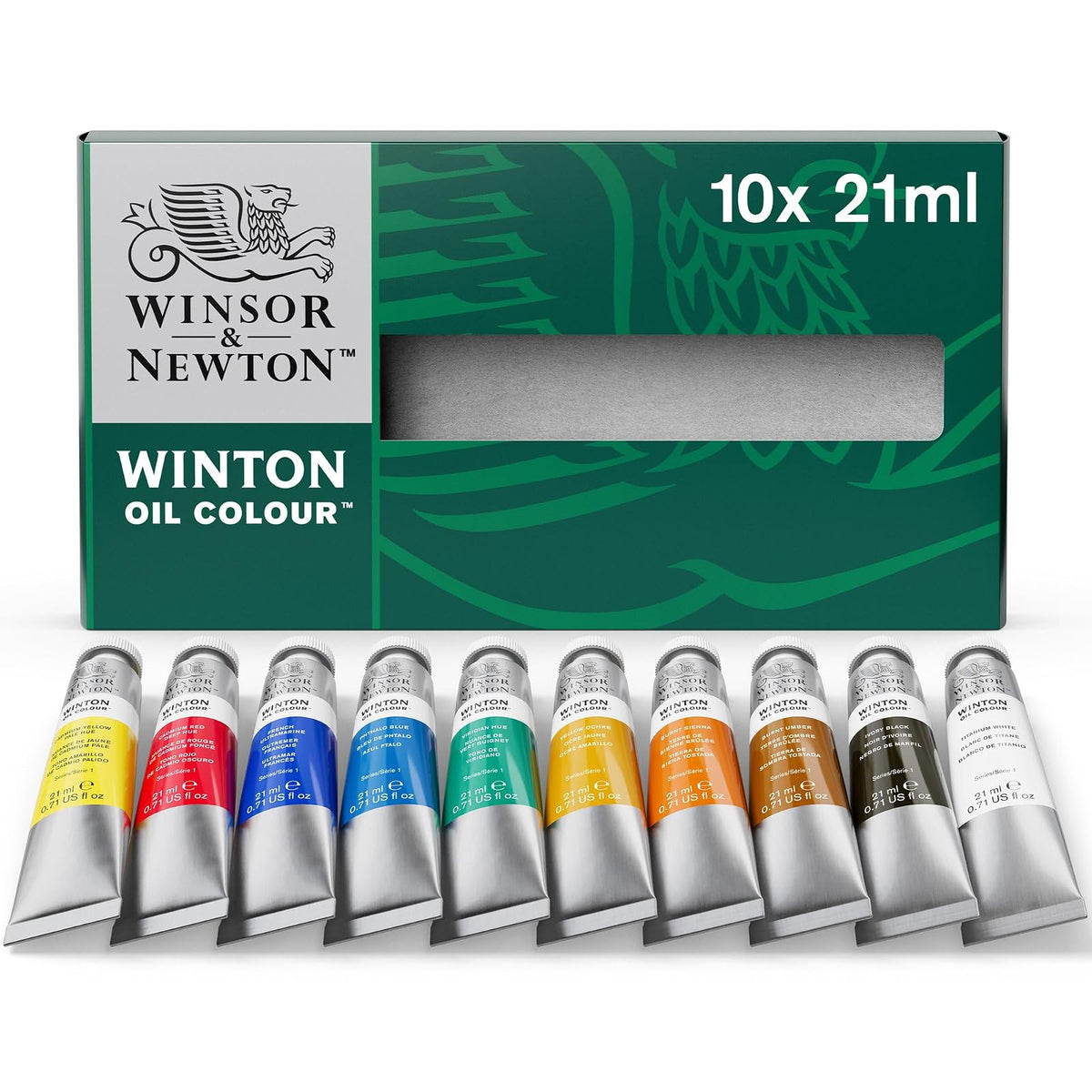 Winsor & Newton Winton Set de Óleo, 10 Tubos de 37 ml - Set básico