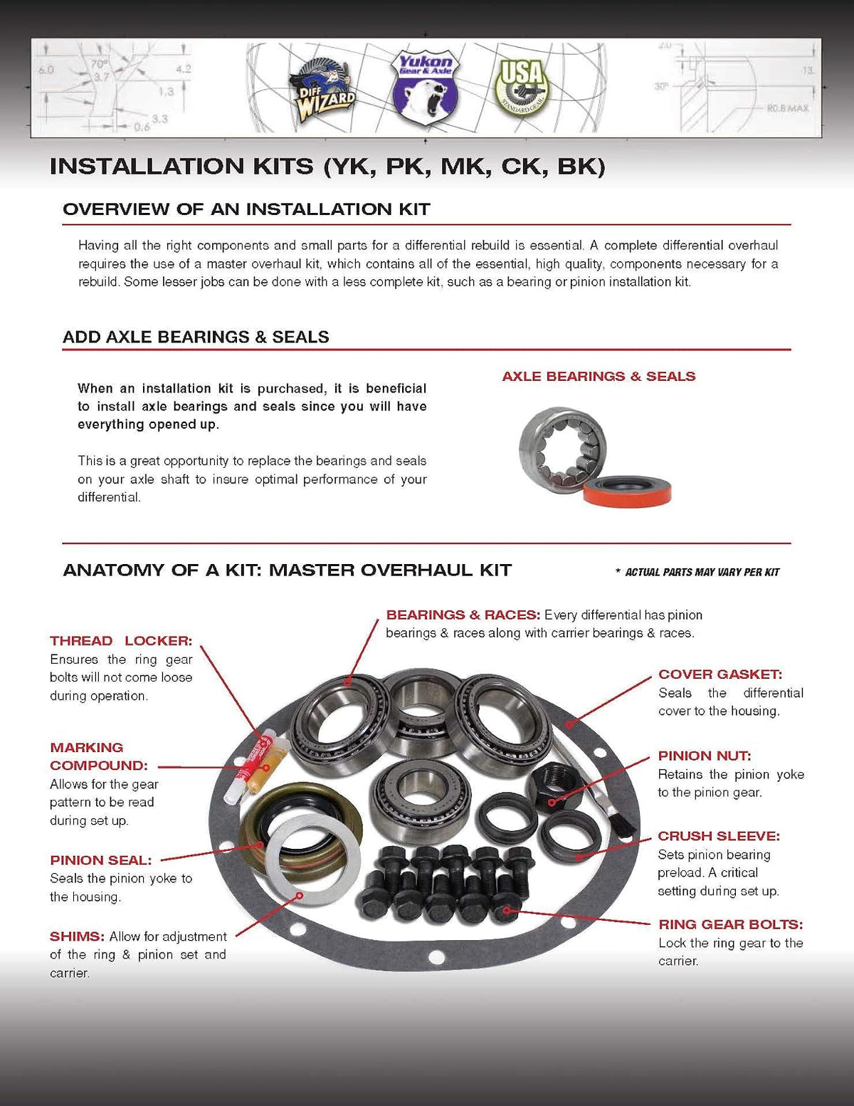 Yukon Gear & Axle (SK CSF8.8) Kit eliminador de manga aplastante para Ford 8.8/7.5 diferencial