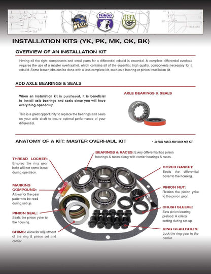 Yukon Gear & Axle (SK CSF8.8) Kit eliminador de manga aplastante para Ford 8.8/7.5 diferencial