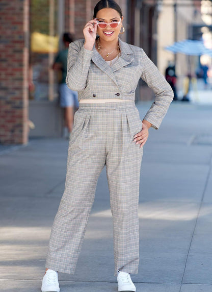 McCall's M8148RR Misses' and Women's Pleated Trouser Shorts and Pants Sewing Patterns Kit, Design Code M8148, Plus Sizes 18W-24W