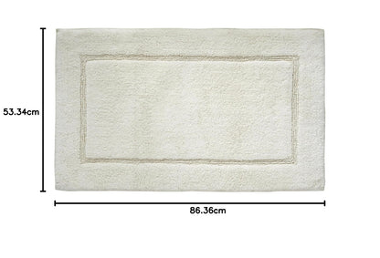 Amrapur Overseas Modern Threads - Juego de 2 tapetes de baño de lujo, algodón peinado suave de bucle sólido, respaldo antideslizante para suelos de baño, 17 x 24 pulgadas y 21 x 34 pulgadas, tapetes de baño absorbentes