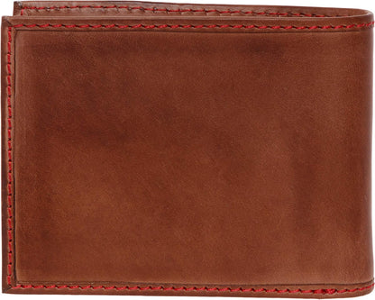 Rawlings Bifold Wallet Collection para hombre, café | Costura de béisbol, compacto, Rawlings | Colección de Bifold para hombre | piel auténtica | Múltiples estilos y colores