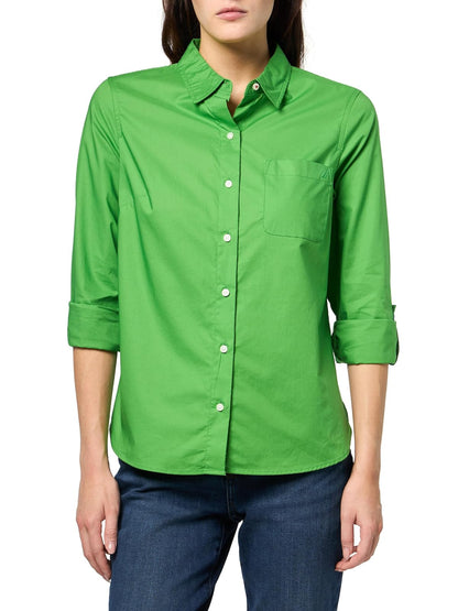 Nautica Camisa de Mezclilla Manga Larga con Botones para Mujer - M - New Leaf