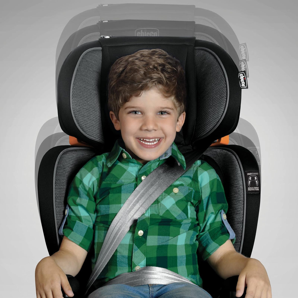 Chicco - KidFit Zip Plus 2 en 1 Asiento elevador de posicionamiento para automóvil – azul marino, azul