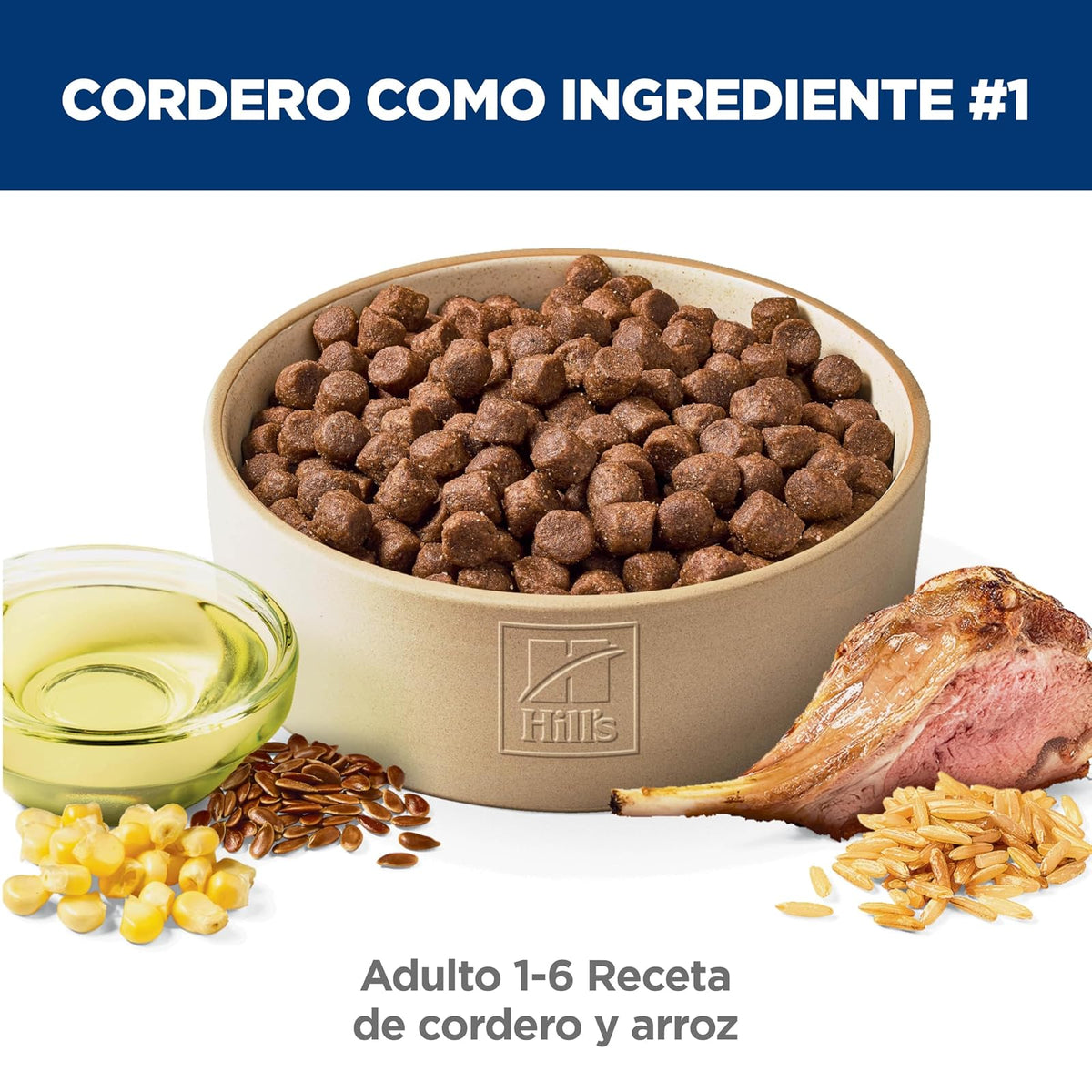 Hill's Science Diet Croquetas para Perro Adulto Sabor Cordero 15Kg | Croquetas Hill's para perro, cordero real, digestión saludable, sistema inmunológico fuerte, omega-6 y vitamina E