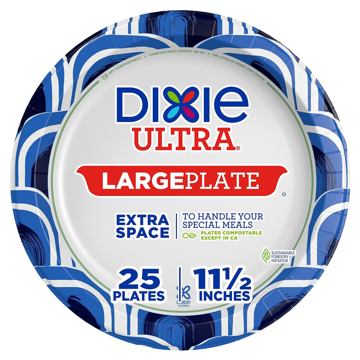 Dixie Ultra® - Placa de papel de 11 pulgadas, 25 unidades