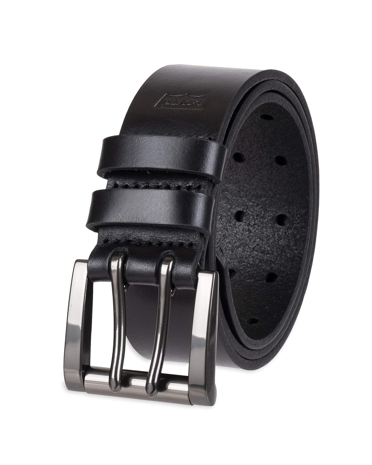 Levi's Men's 1 1/2 in.Bridle Double Prong Buckle Belt,Brown,32 - Negro - - 38
