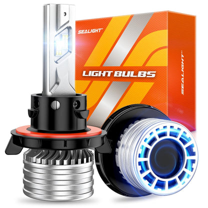 Sealight Focos LED H13/9008 6500 K Blanco Frío 55000 lm con Ventilador Paquete de 2