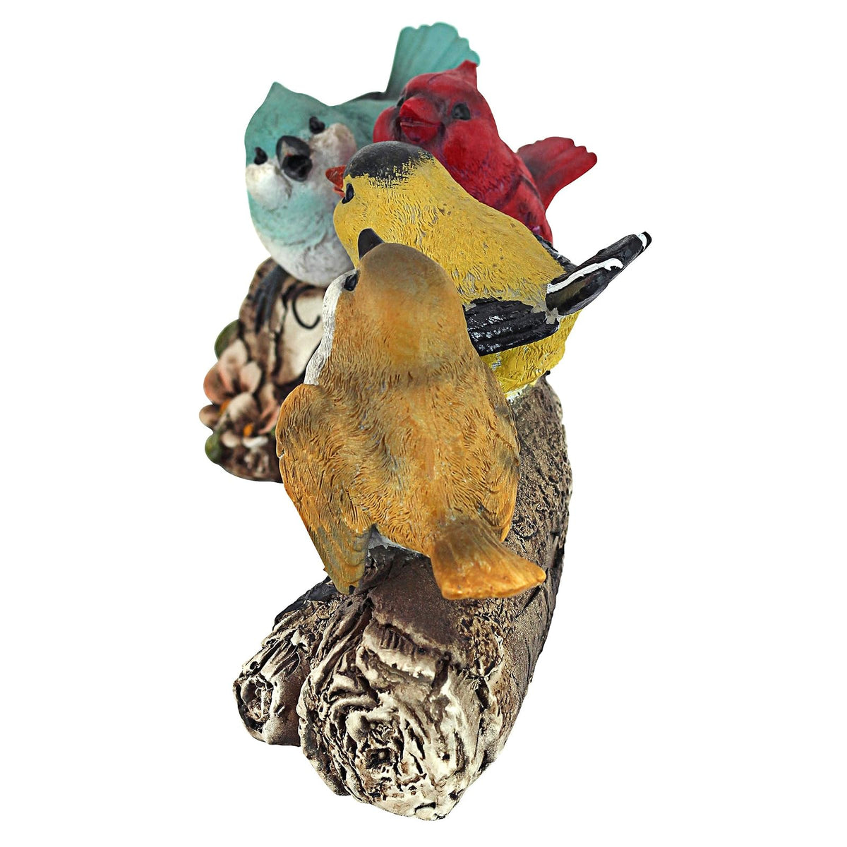 Design Toscano QM223531 - Letrero de para Interiores y Exteriores, Estatua de pájaros de jardín, 4 Pulgadas de Ancho, 10 Pulgadas de Profundidad, 5 Pulgadas de Alto, Multicolor