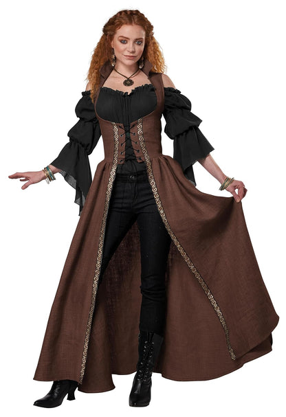 California Costumes Disfraz medieval para adulto (café), pequeño/mediano