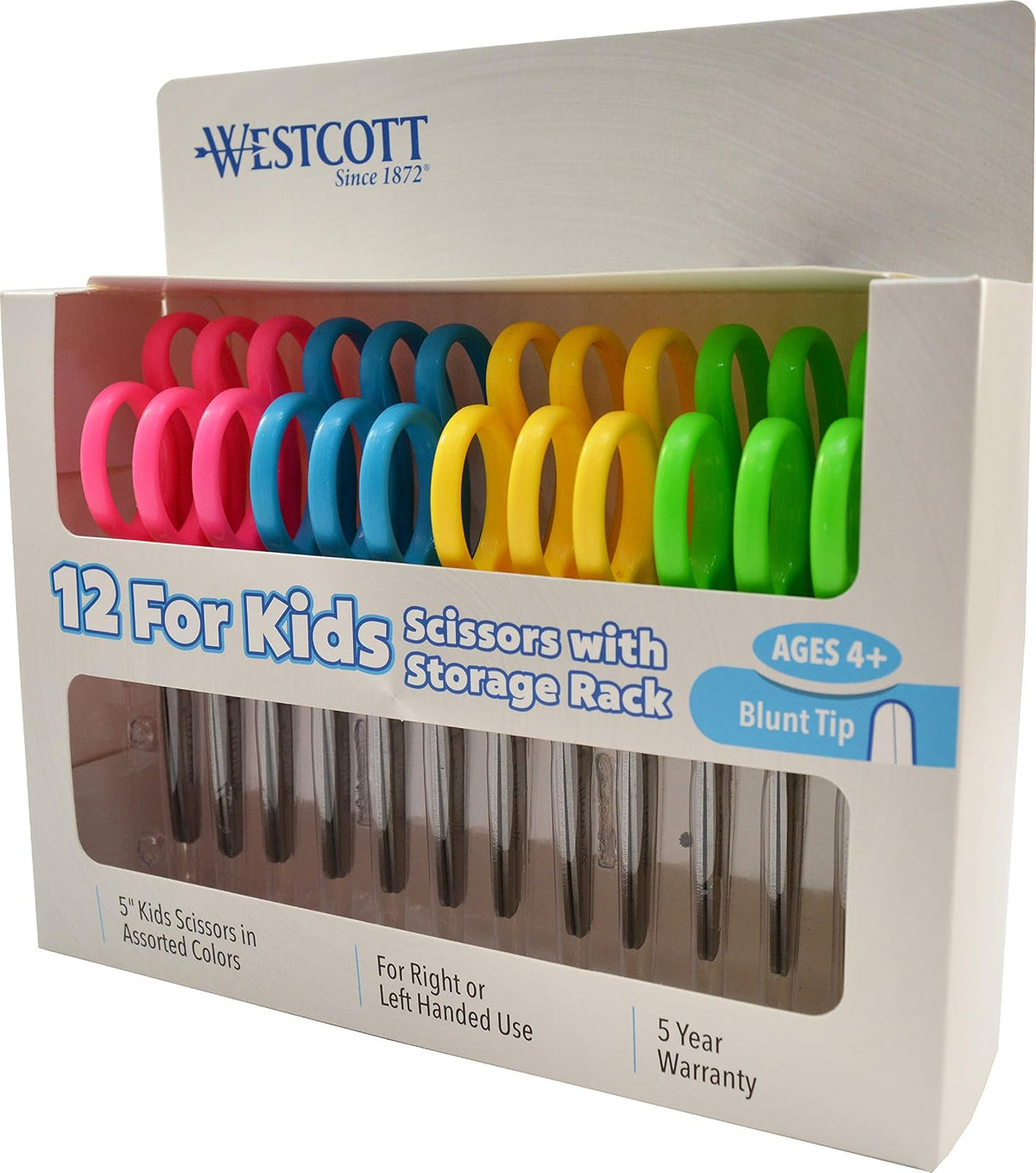 Westcott School - Tijeras para niños para zurdos y diestros, 12,7 cm (12,7 cm)