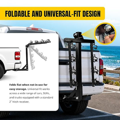 MAXXHAUL 50250 - Soporte de Montaje para Enganche de 4 , Soporte de Brazo Doble de 22 Pulgadas, Apto para Receptor de 2 Pulgadas para Automóvil, camión, SUV, Acero Resistente con reflectores de