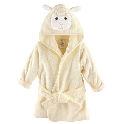 Luvable Friends Albornoz unisex de algodón para bebé, cordero, talla única - Talla única - Lamb