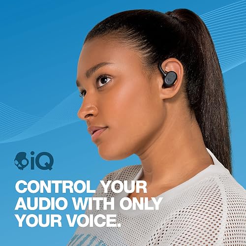 Skullcandy Audífonos Push Active In-Ear Inalámbricos, 43 Horas de Batería, Skull-iQ, Habilitados para Alexa, Micrófono, Compatibles con iPhone, Android y Dispositivos Bluetooth, Gris