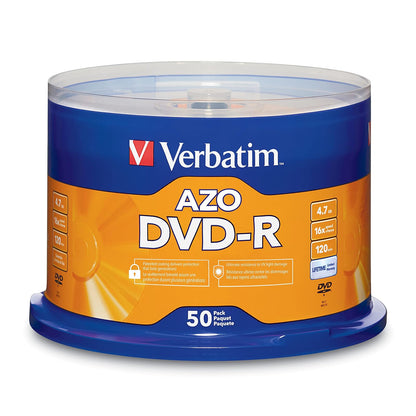 Verbatim Discos DVD-R Grabables 4.7GB, en Eje - 50 discos