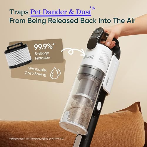 Levoit Aspiradora Inalámbrica LVAC-200 | Resistente a enredos, hasta 50 minutos, recargable, ligera, versátil para alfombras, piso duro, pelo de mascotas