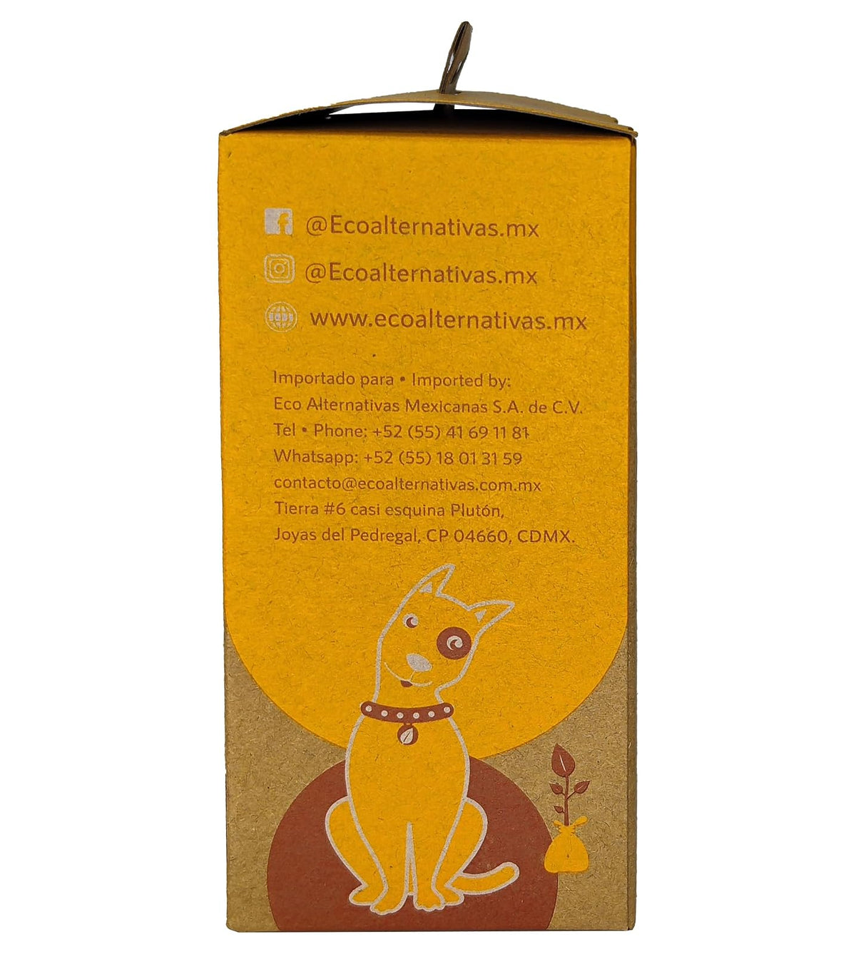 Ecoalternativas | HappyDoggy, Bolsas Certificadas Compostables para heces de Mascota, Hecho a Base de Fécula de Maíz, Viene con 240 Bolsas Biodegradables en 16 Rollitos, 22x32cm