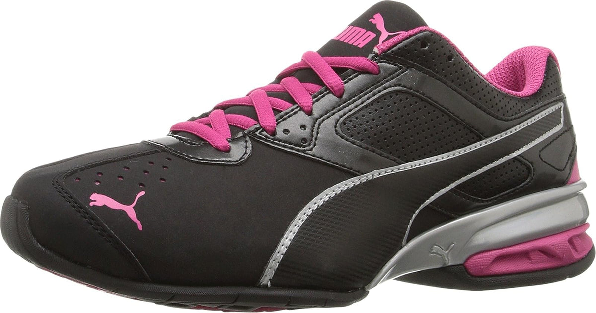 PUMA Tazon 6 - Tenis para Mujer | Zapatos de entrenamiento cruzado - medium Mujer EE. UU. - Negro - Plateado - Púrpura (Black - Silver - Beetroot Purple) - 25.5 cm