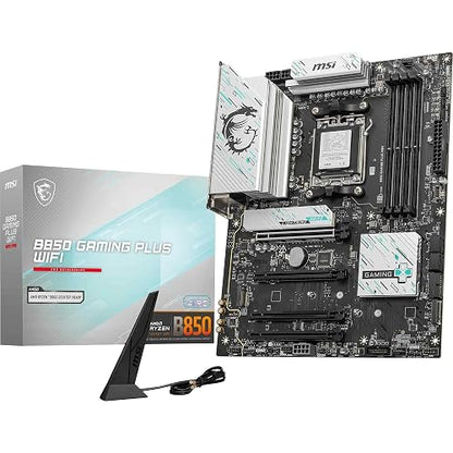 MSI B850 Gaming Plus - Placa Base WiFi, ATX - Compatible con procesadores AMD Ryzen 9000/8000 / 7000, AM5 - DDR5 Memory Boost 8200+ MT/s (OC), PCIe 5.0 x16 y 4.0 x16, M.2 Gen5, Wi-Fi 7, 5G LAN