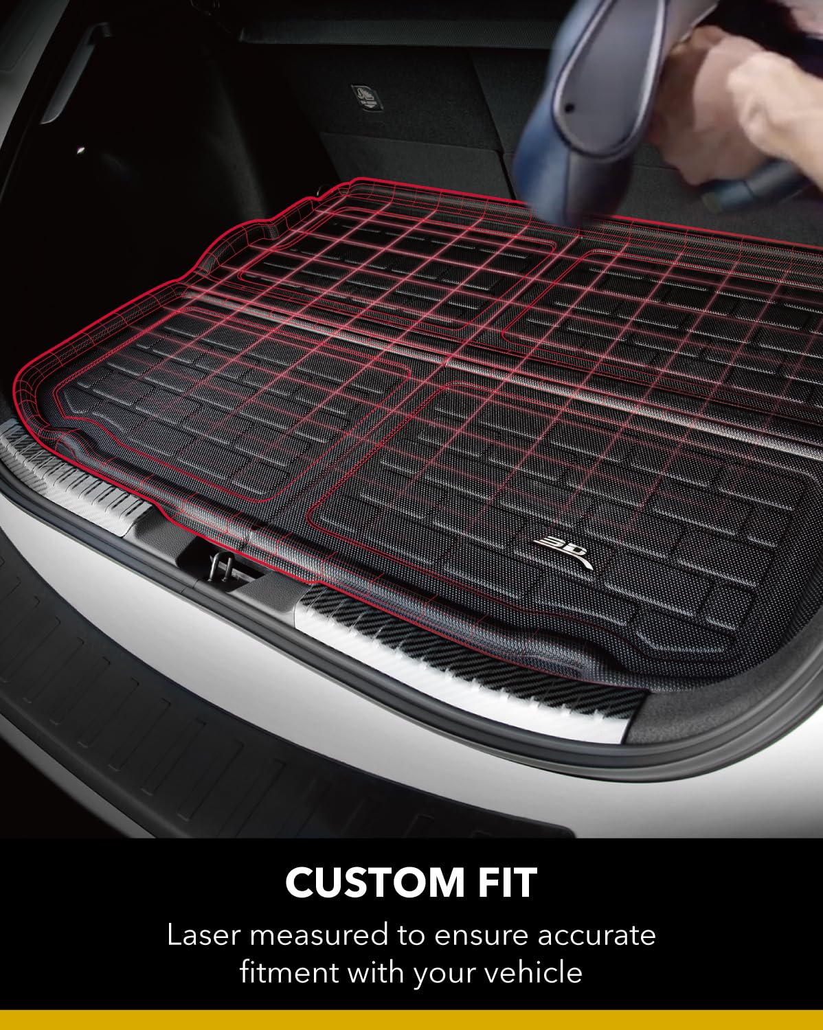 3D MAXpider Cargo - Alfombrilla para Todo Tipo de Clima, Ajuste Personalizado para determinados Modelos de Jeep Wrangler Unlimited - Hule Kagu (Gris), Buque de Carga, Gris