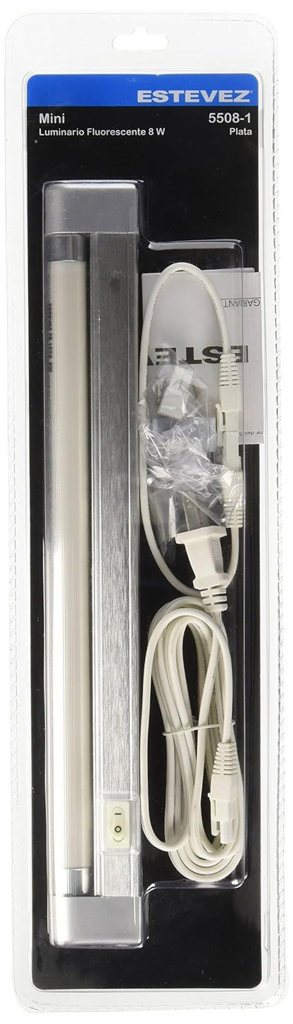 Estevez 5508-1 Iluminación Lineal Fluorescente Mini 8W, T5, Plata