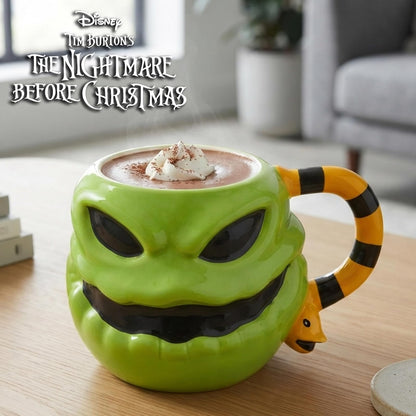 Silver Buffalo Disney Nightmare Before Christmas Oogie Boogie - Taza esculpida 3D de cerámica, 20 onzas