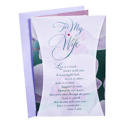 Hallmark Tarjeta de cumpleaños para esposa (foto de orquídea)
