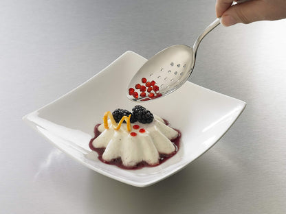 Mercer Culinary, cuchara chapada en plata, tazón perforado, 9 pulgadas, 9 pulgadas