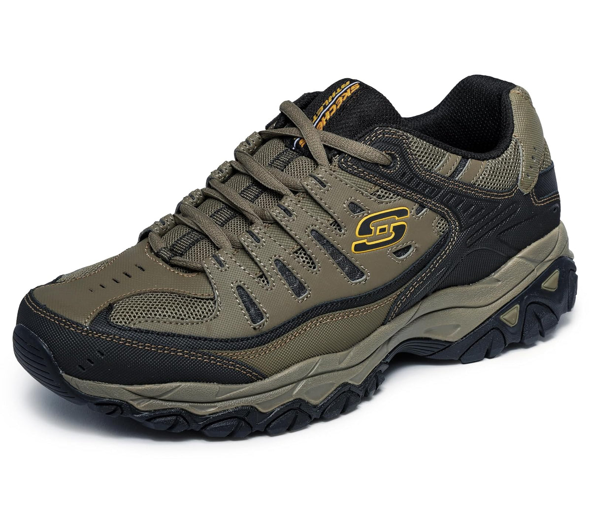 Skechers Afterburn Memory Foam Tenis con Cordones para Hombre - 28.0 cm - Gris - Negro - Gris