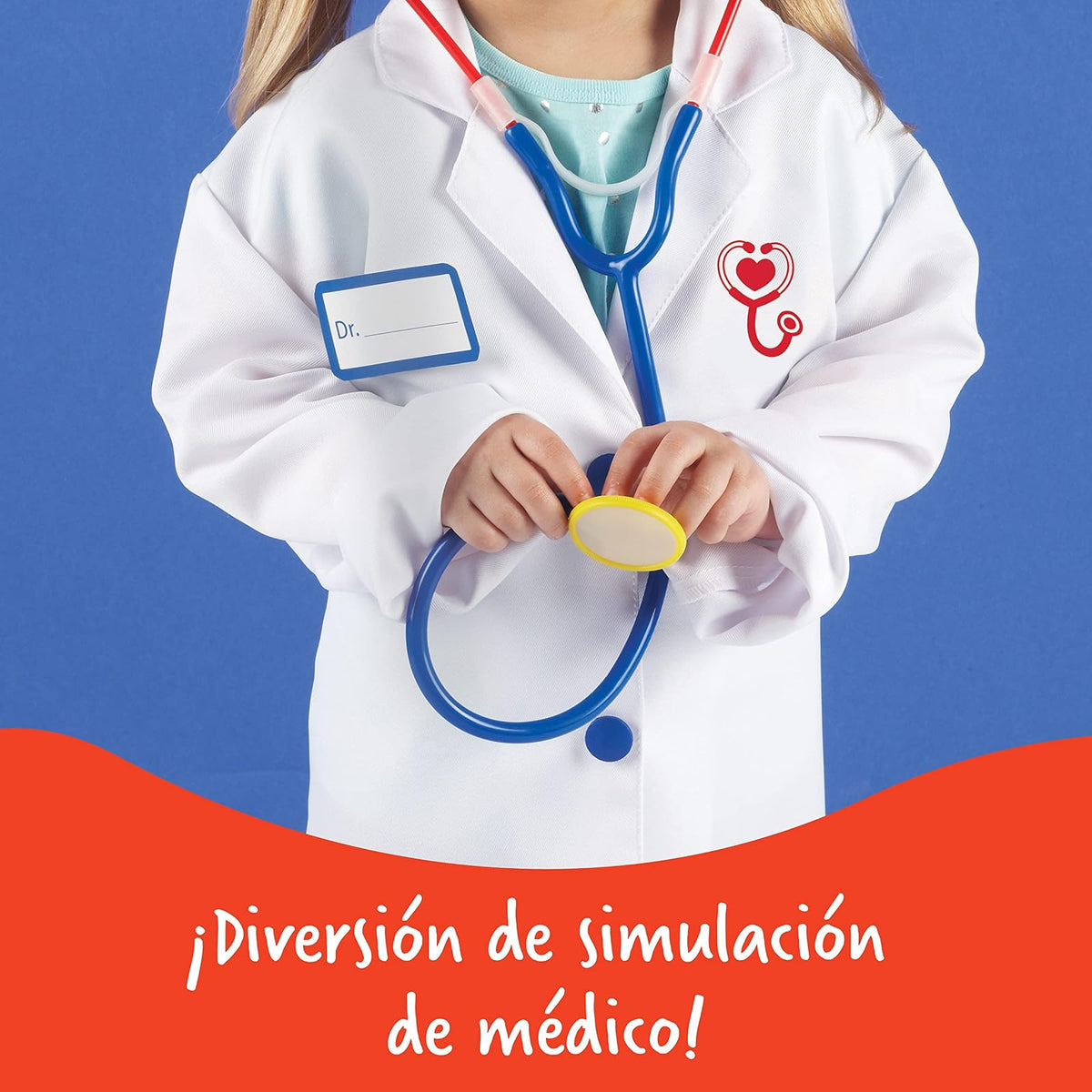 Learning Resources Doctor Play Set, Kit de médico para niños, Juego de simulación, Juego de imaginación, 3 Piezas, Mayores de 3 años