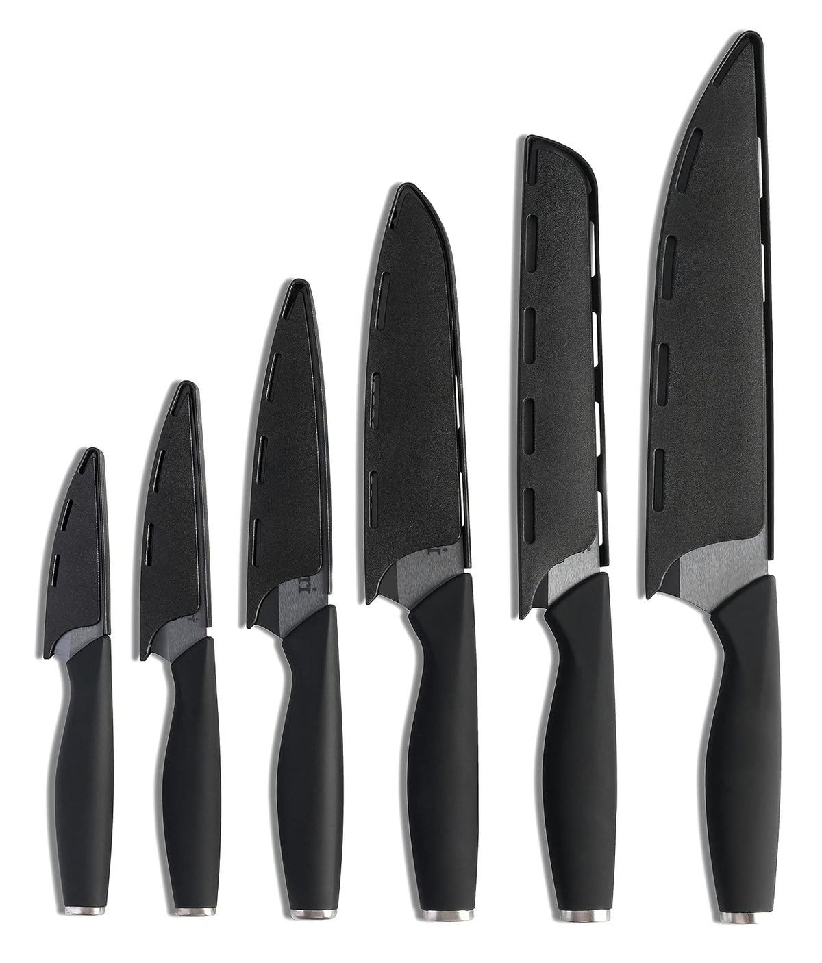 Ozeri Elite Chef II Juego de cuchillos de cerámica, 12 piezas, Negro