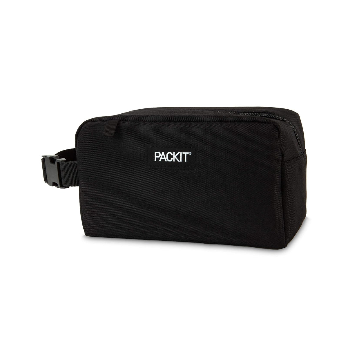 PackIt Caja de aperitivos congelable, color negro | Bolsas de hielo integradas, tecnología EcoFreeze+, mini refrigerador, aperitivos de oficina, almuerzos pequeños