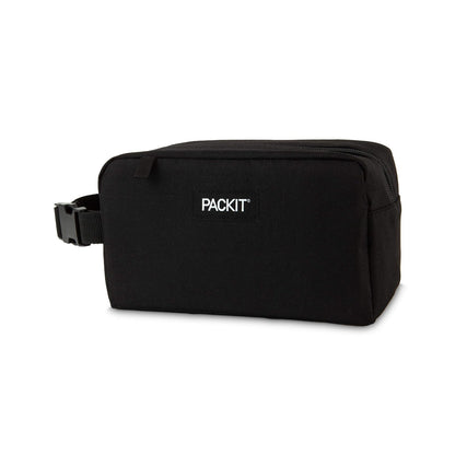 PackIt Caja de aperitivos congelable, color negro | Bolsas de hielo integradas, tecnología EcoFreeze+, mini refrigerador, aperitivos de oficina, almuerzos pequeños