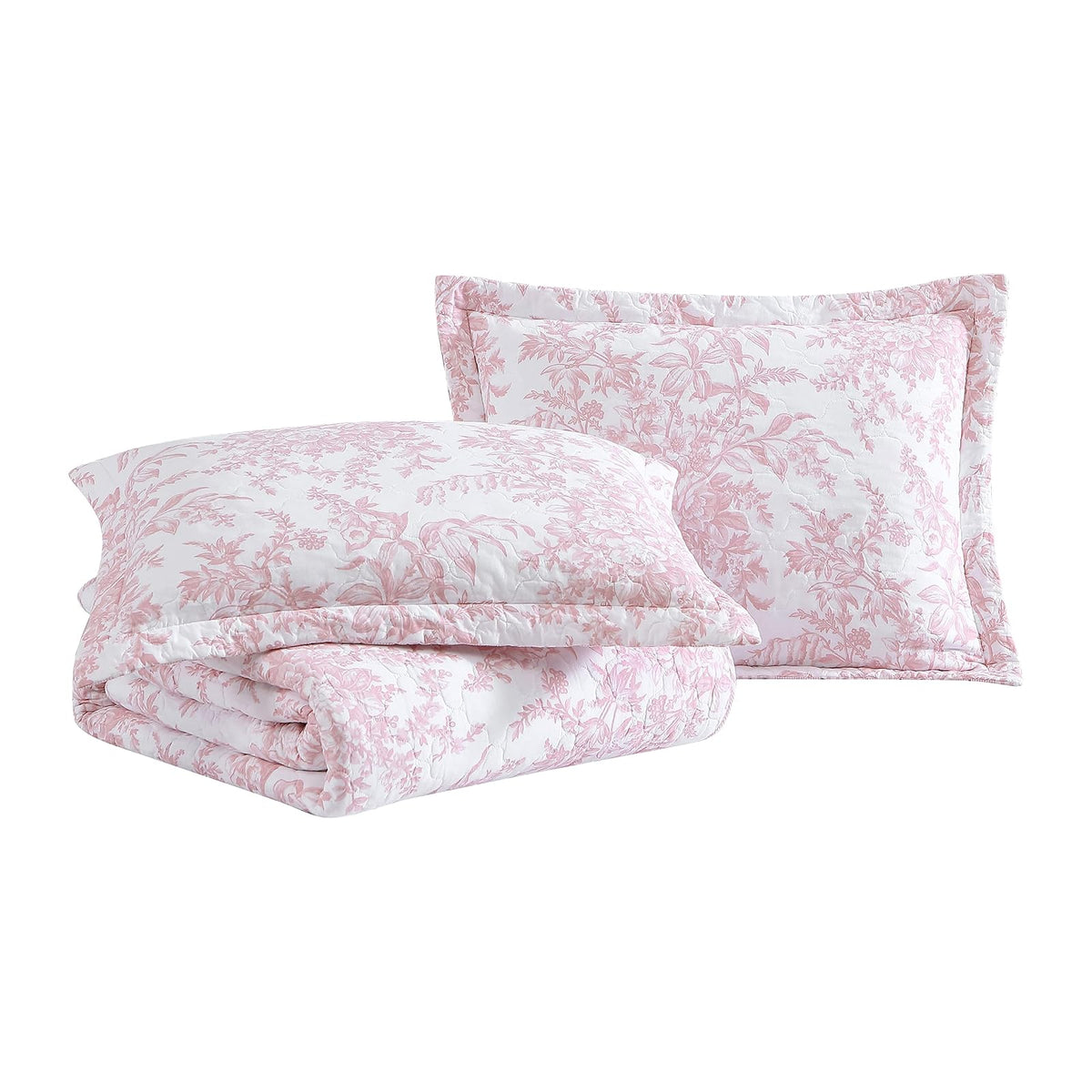 Laura Ashley - Juego de edredón Individual, Ropa de Cama Reversible de algodón con Funda a Juego, Ligero para Uso Durante Todo el año, Juego de Cama con Estampado Floral, Esencial para recámara