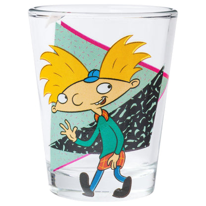 Silver Buffalo Nickelodeon Retro con Rocko, Angélica, Stimpy y Arnold Juego de 4 mini vasos de 1.5 onzas