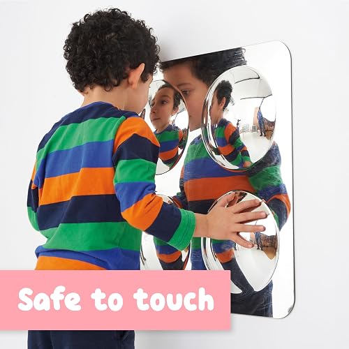 SPARK & WOW Espejo sensorial de Pared para niños pequeños, tamaño Grande, 4 Burbujas