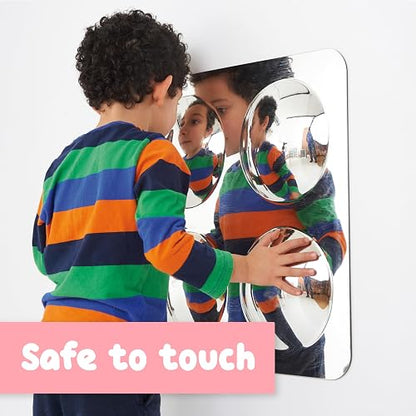 SPARK & WOW Espejo sensorial de Pared para niños pequeños, tamaño Grande, 4 Burbujas