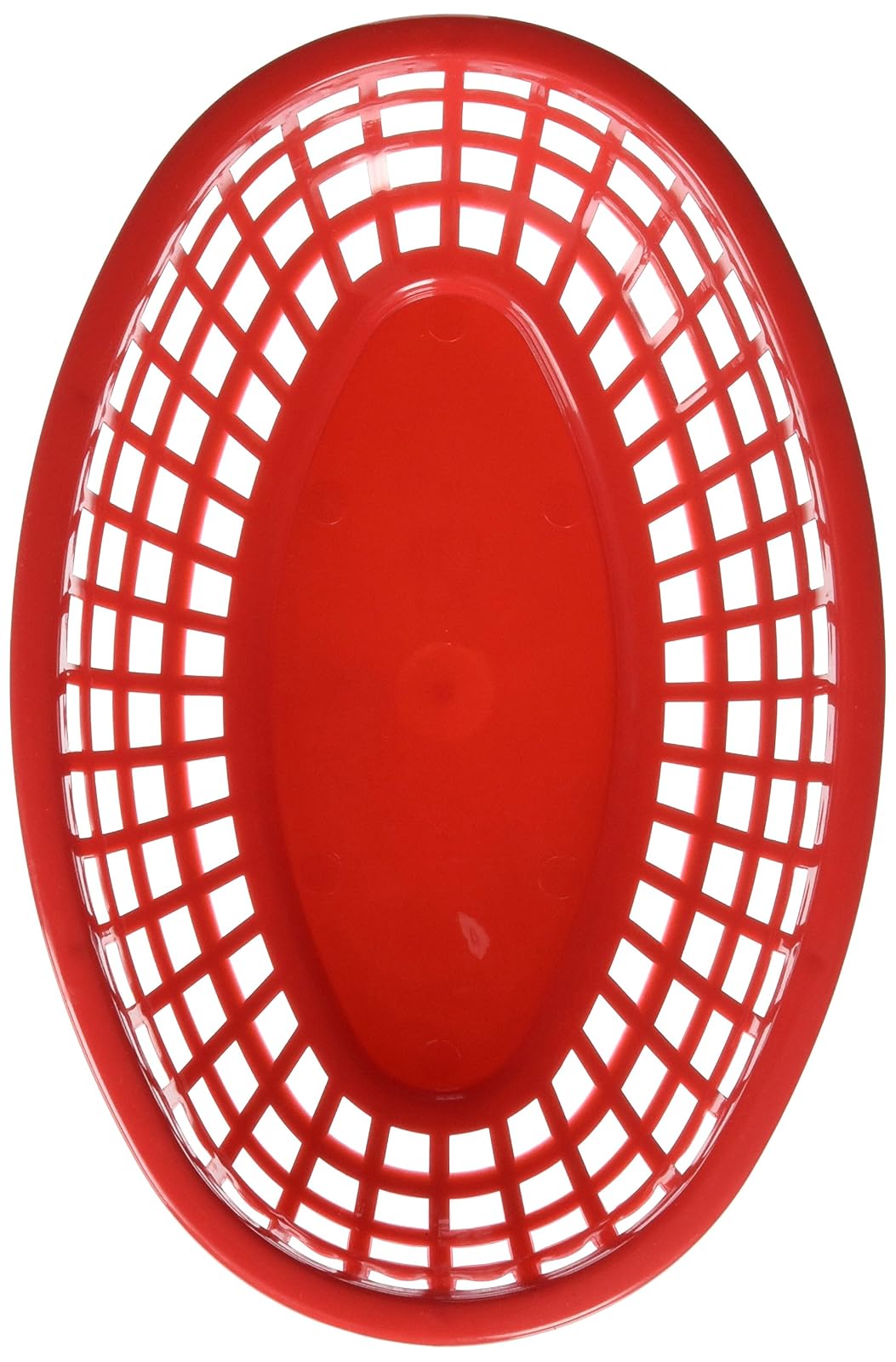 TableCraft H1074R6 Cestas clásicas ovaladas de plástico, 6 piezas, color rojo