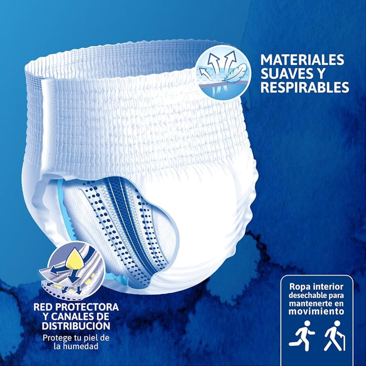 TENA Pants Maxi Protect, ropa interior desechable para incontinencia, Mediano, 13 Piezas