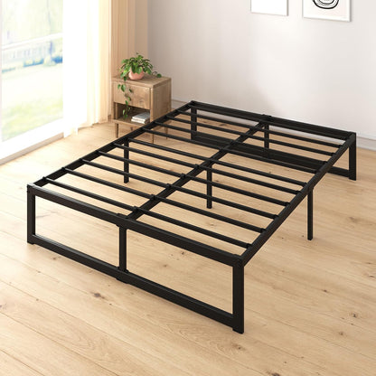 Zinus 35 cm ABEL Estructura de Cama con Plataforma metálica/Base de colchón con Soporte de láminas de Acero/Montaje Sencillo/Cama en una Caja/Muebles de Dormitorio/Base de Cama matrimonial