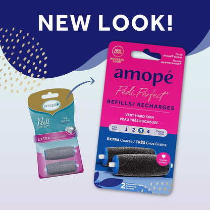 Amope Pedi Perfect Electronic Foot File Refills, Extra Coarse (Pack of 2)