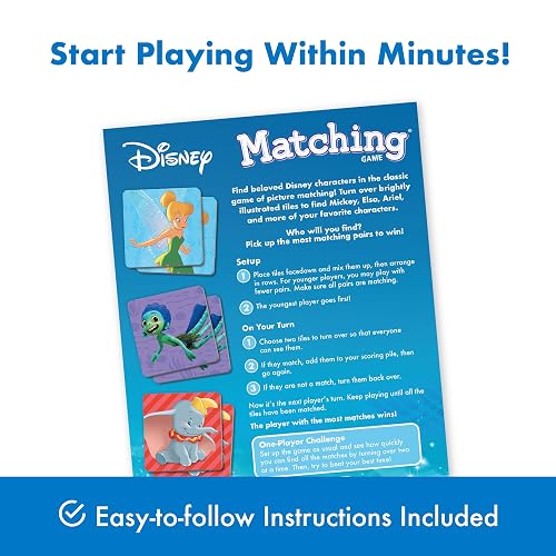 Wonder Forge Disney Juego de Memoria - Divertido Juego de Memoria para niños y niñas a Partir de 3 años - con Personajes clásicos de Disney - Juguetes educativos de Aprendizaje para Preescolar