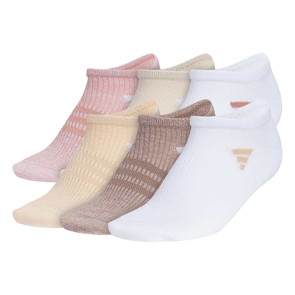 adidas Superlite 3.0 Calcetines Invisibles Paquete de 6 - Median - Arcilla cálida - Beige - Blanco